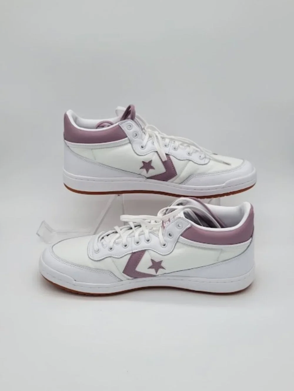 CONVERSE CONS Fastbreak Pro Leather Nylon White Mauve Sneakers M 11/W 12.5 NWOB